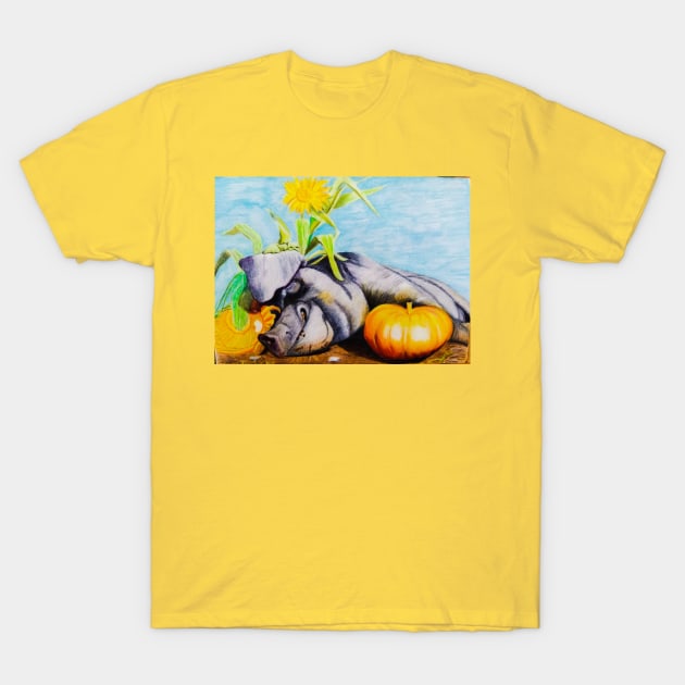 Pig T-Shirt by teenamarie23art